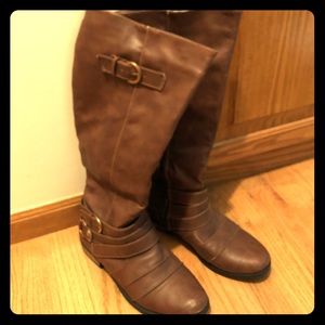brown riding boots